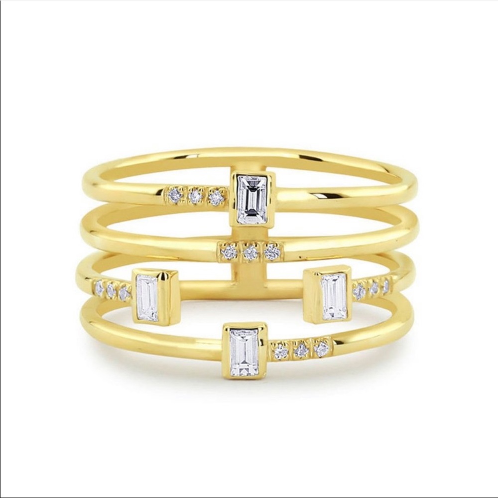 *NEW*18K Yellow Gold Gorgeous Diamond Ring - Picture 5 of 6